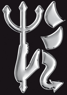 3D Nálepka Chróm na logo