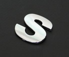 3D Nálepka chrom znak S