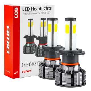 H7 LED COB 4Side žiarovky hlavného svietenia 