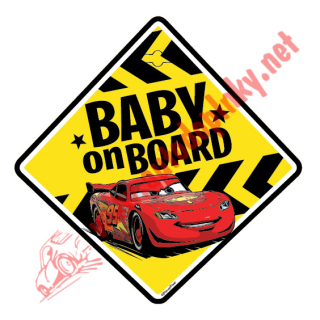 Info karta Dieťa v aute Disney Cars