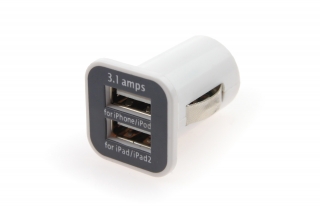 Auto USB nabíjačka mobilu  12/24V 1A + 2,1A