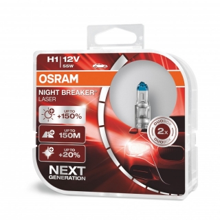  OSRAM H1 NIGHT BREAKER LASER GEN2 +150% 12V 55W P14,5s,BOX