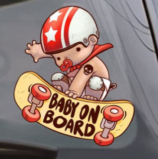 Nálepka "Baby On Board"  Boy 12 x 13 cm