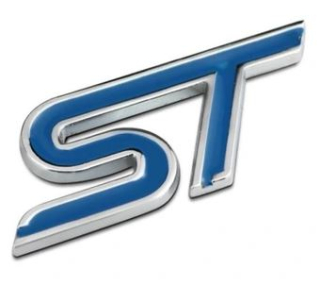 3D samolepiace logo ST chrom / blue
